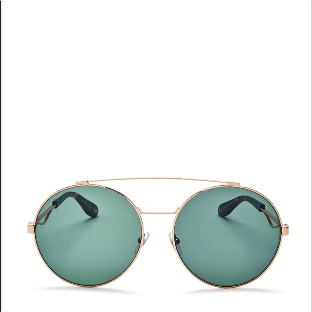 Oversized Gold and Green Sunglasses with Vintage Style